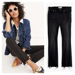 Madewell Cali Demi-Boot in Berkeley Black: Chewed Hem Edition Size 25